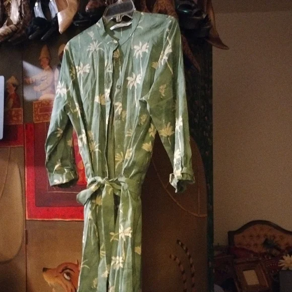 Zara Green Tropical Print Blouse - Picture 3 of 7